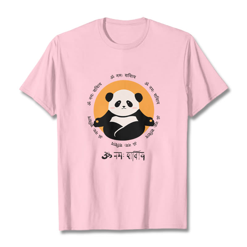 Foviel Panda Sanskrit Namah Shivaya Tee T-shirt