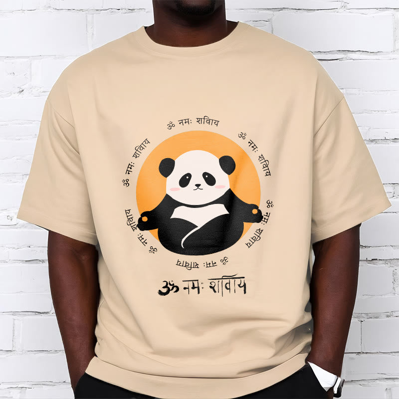 Foviel Panda Sanskrit Namah Shivaya Tee T-shirt