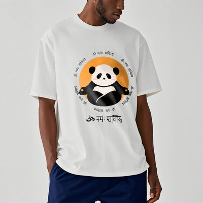 Foviel Panda Sanskrit Namah Shivaya Tee T-shirt