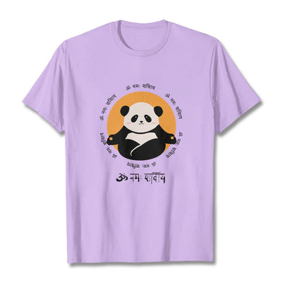 Foviel Panda Sanskrit Namah Shivaya Tee T-shirt
