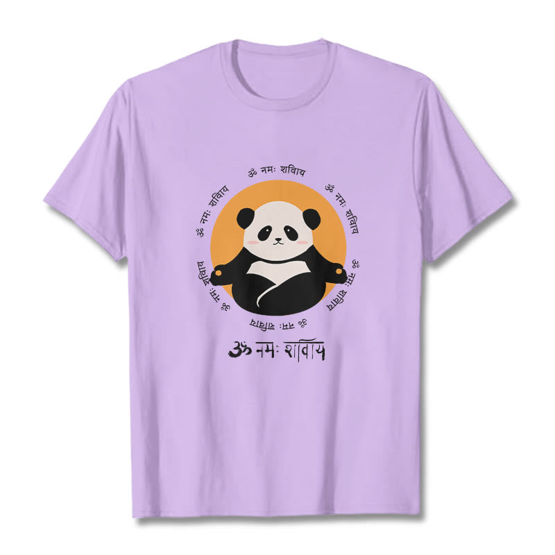 Foviel Panda Sanskrit Namah Shivaya Tee T-shirt