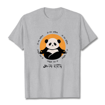 Foviel Panda Sanskrit Namah Shivaya Tee T-shirt