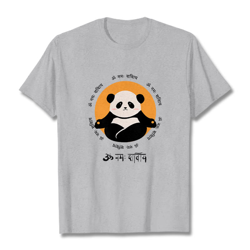 Foviel Panda Sanskrit Namah Shivaya Tee T-shirt