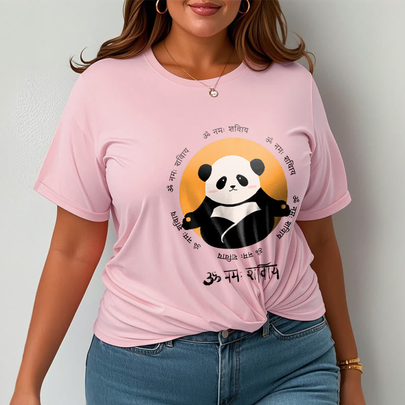 Foviel Panda Sanskrit Namah Shivaya Tee T-shirt
