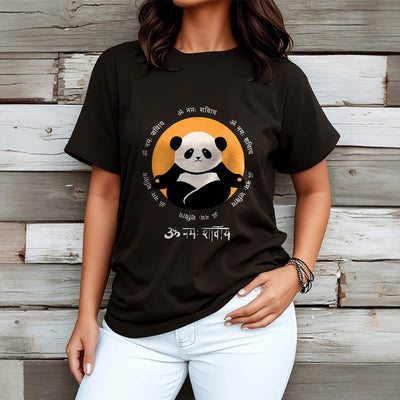 Foviel Panda Sanskrit Namah Shivaya Tee T-shirt