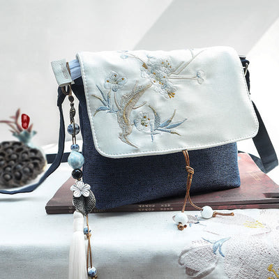 Sac à dos Foviel en toile de polyester brodée à la main, grande capacité