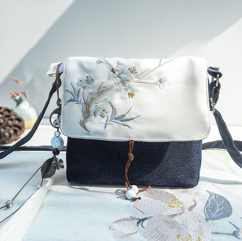 Sac à dos Foviel en toile de polyester brodée à la main, grande capacité