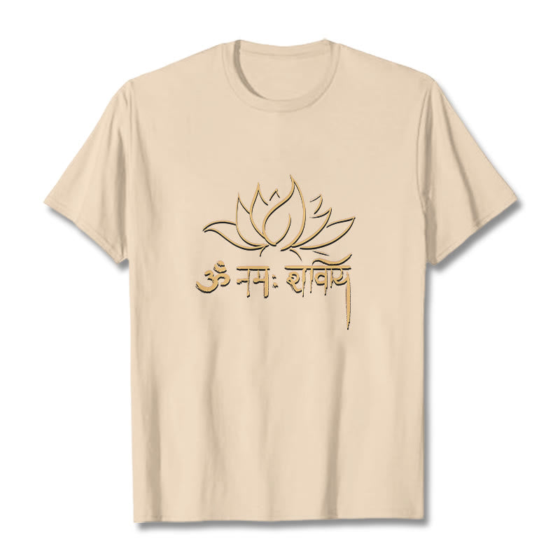 Foviel Lotus Sanskrit Namah Shivaya Tee T-Shirt