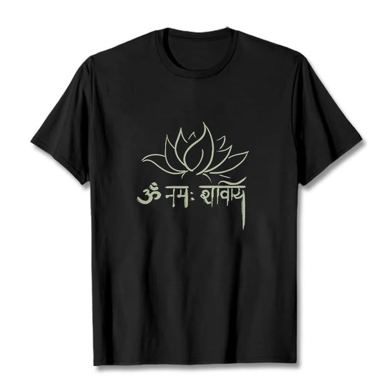 Foviel Lotus Sanskrit Namah Shivaya Tee T-Shirt