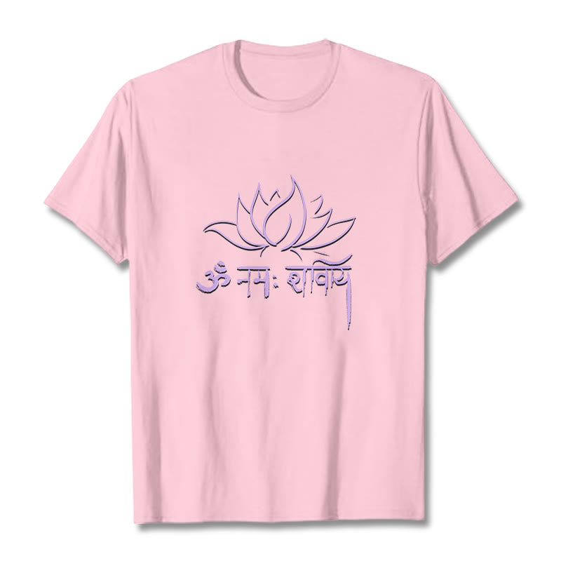 Foviel Lotus Sanskrit Namah Shivaya Tee T-Shirt
