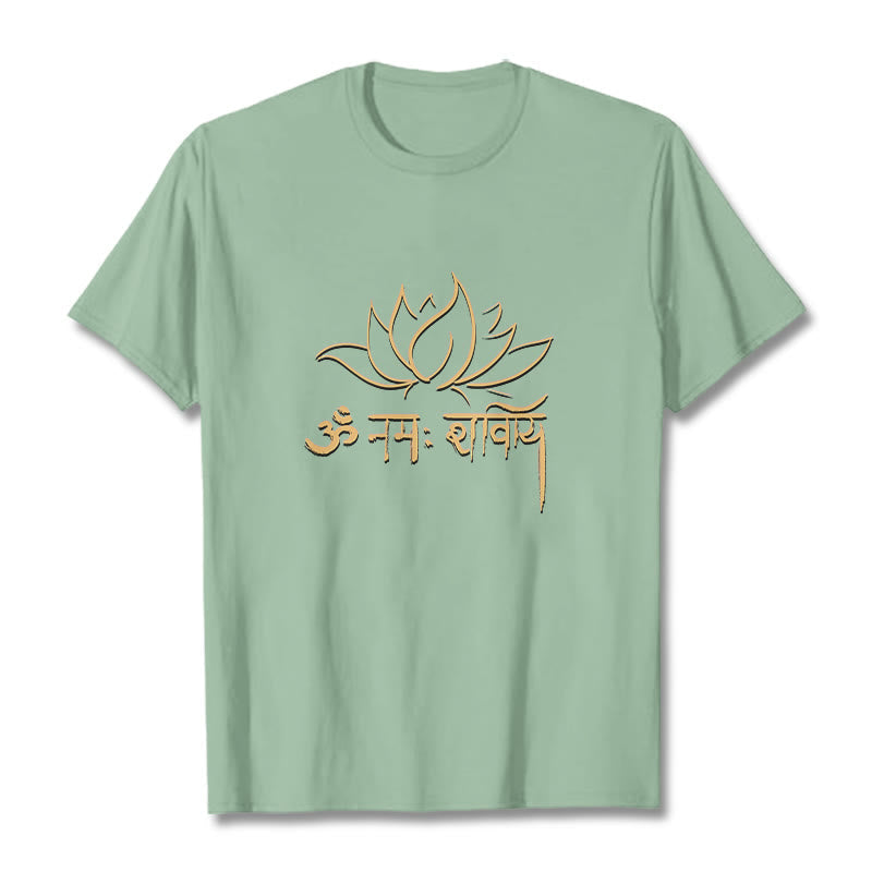Foviel Lotus Sanskrit Namah Shivaya Tee T-Shirt