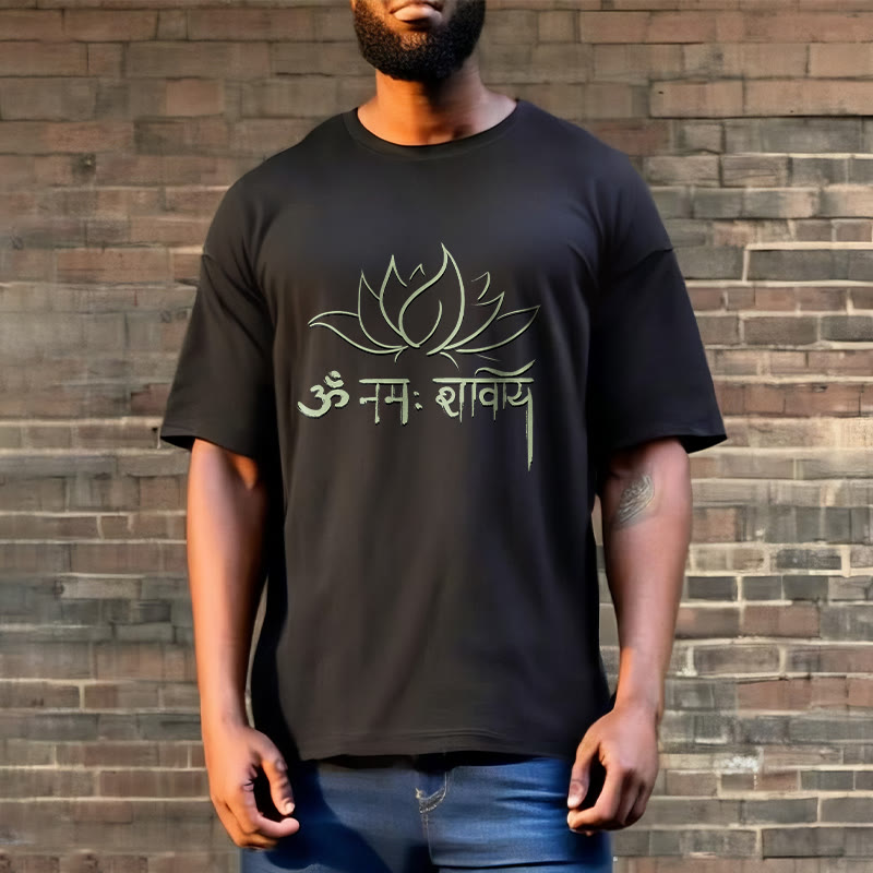 Foviel Lotus Sanskrit Namah Shivaya Tee T-Shirt