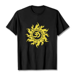 Foviel OM Mantra Sanskrit Gold Sun Tee T-Shirt