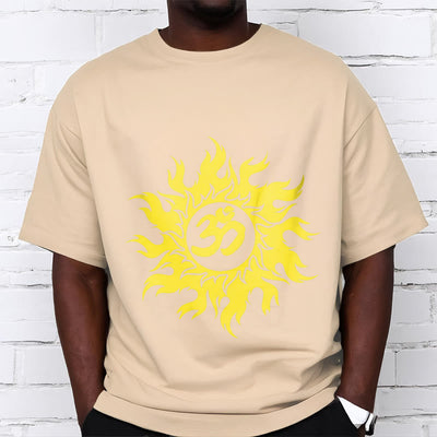 Foviel OM Mantra Sanskrit Gold Sun Tee T-Shirt