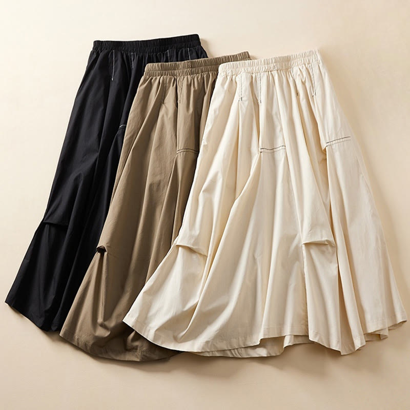 Foviel Summer Casual Irregular Design Women's Skirt With Pockets