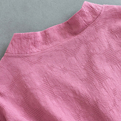 Buddha Stones Casual Solid Color Frog Button Long Sleeve Zen Cotton Linen Women's Shirt - image 14