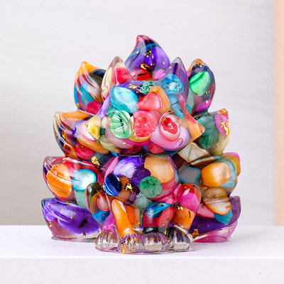 Foviel Kleine verschiedene Stein Erdbeerquarz Amethyst grüner Aventurin Neun Tailed Fox spirituell Wohndekoration