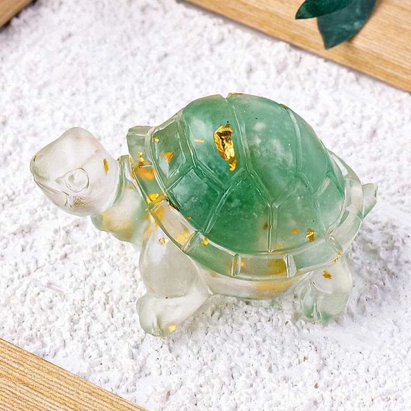 Foviel Verschiedene Stein Citrin Grün Aventurine Amethyst Mini Schildkröte Wohlstand Wohndekoration