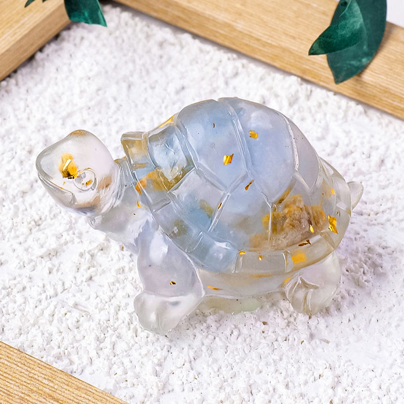 Foviel Verschiedene Stein Citrin Grün Aventurine Amethyst Mini Schildkröte Wohlstand Wohndekoration