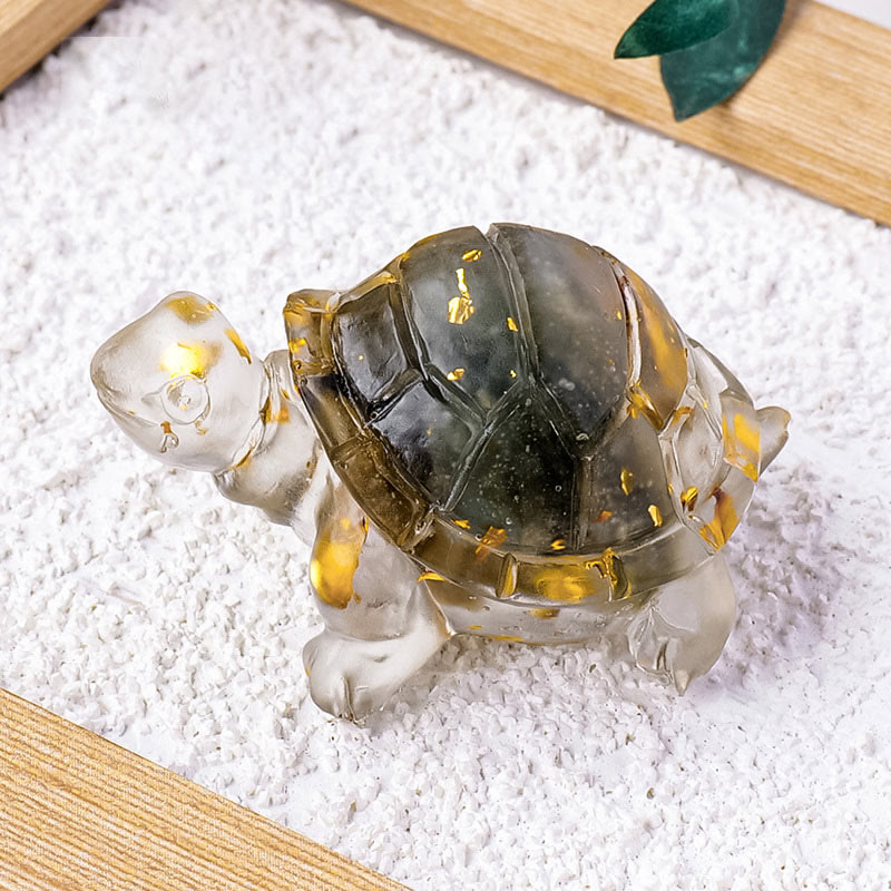 Foviel Verschiedene Stein Citrin Grün Aventurine Amethyst Mini Schildkröte Wohlstand Wohndekoration