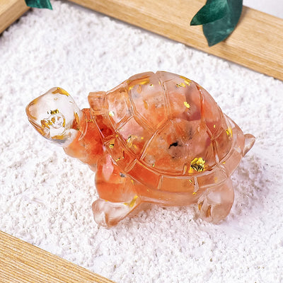 Foviel Verschiedene Stein Citrin Grün Aventurine Amethyst Mini Schildkröte Wohlstand Wohndekoration