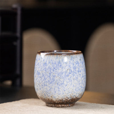 Foviel Handgefertigte kleine chinesische Jianzhan Kiln ändern Keramik Teebecher Kung Fu Teebecher 150ml