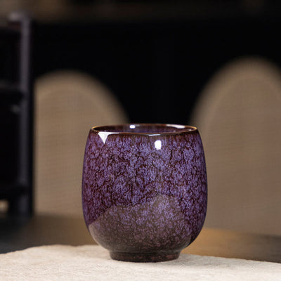 Foviel Handgefertigte kleine chinesische Jianzhan Kiln ändern Keramik Teebecher Kung Fu Teebecher 150ml