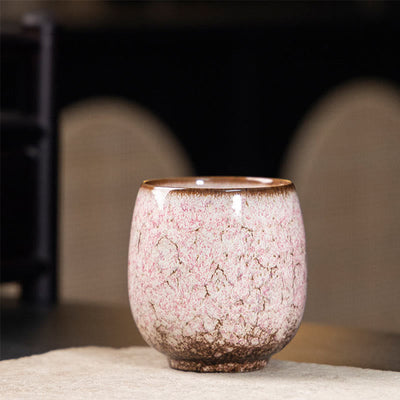 Foviel Handgefertigte kleine chinesische Jianzhan Kiln ändern Keramik Teebecher Kung Fu Teebecher 150ml
