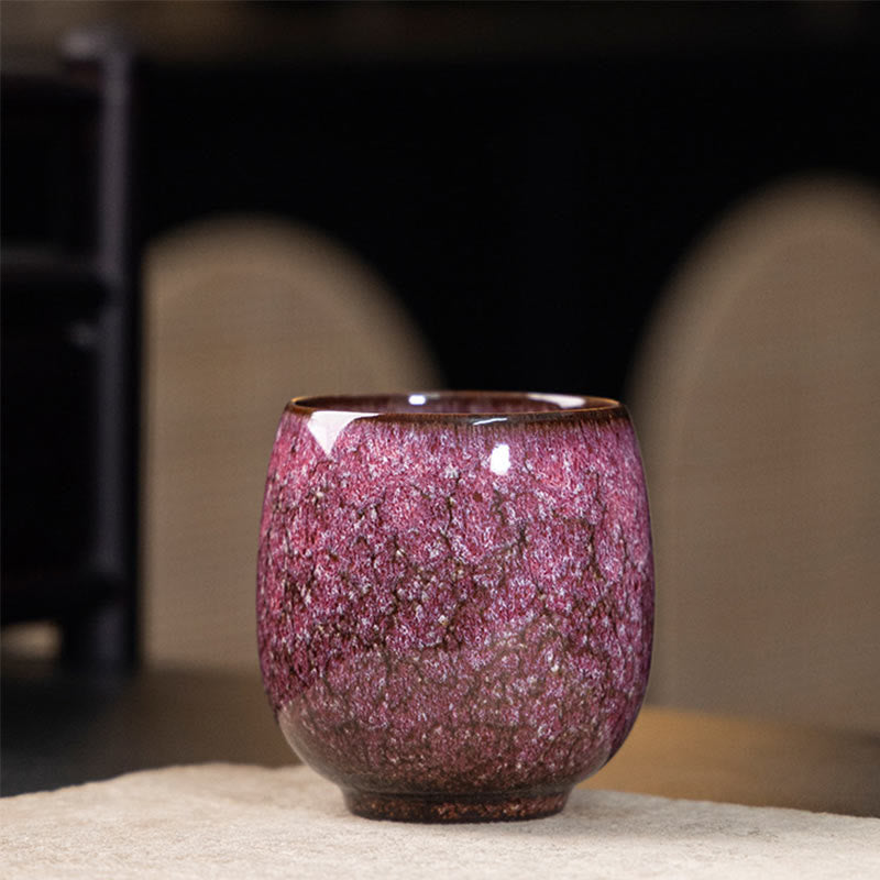Foviel Handgefertigte kleine chinesische Jianzhan Kiln ändern Keramik Teebecher Kung Fu Teebecher 150ml