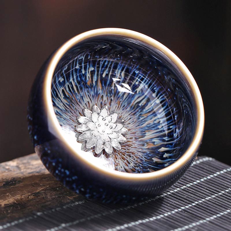 Tasse à thé Kung Fu en céramique Foviel faite à la main, style Jianzhan, motifs poisson Koi, lotus, dragon, phénix et 12 signes du zodiaque chinois, 70 ml