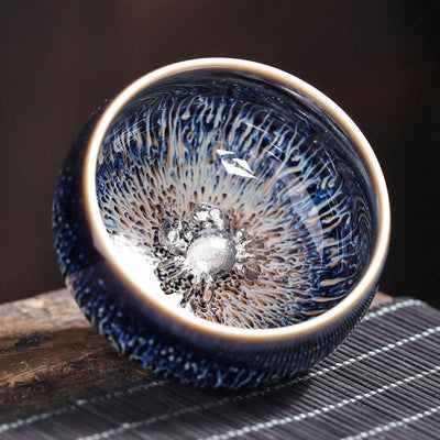 Tasse à thé Kung Fu en céramique Foviel faite à la main, style Jianzhan, motifs poisson Koi, lotus, dragon, phénix et 12 signes du zodiaque chinois, 70 ml