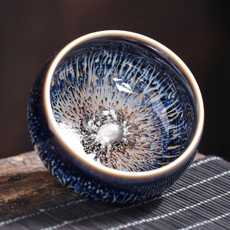 Tasse à thé Kung Fu en céramique Foviel faite à la main, style Jianzhan, motifs poisson Koi, lotus, dragon, phénix et 12 signes du zodiaque chinois, 70 ml