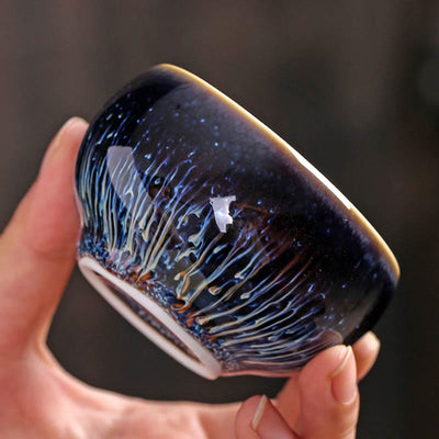 Tasse à thé Kung Fu en céramique Foviel faite à la main, style Jianzhan, motifs poisson Koi, lotus, dragon, phénix et 12 signes du zodiaque chinois, 70 ml