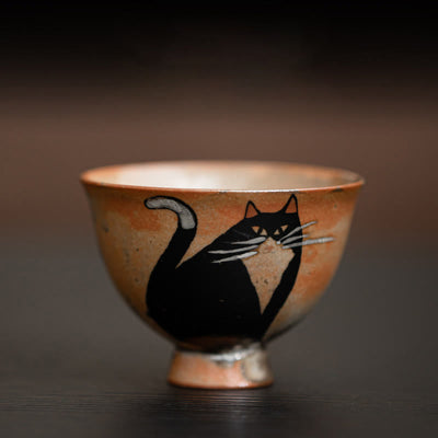 Tasse à thé Kung Fu Foviel petit chat mignon, 60 ml