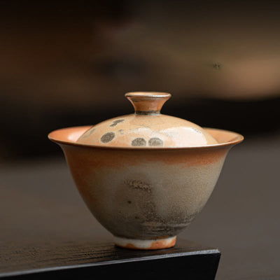Foviel Cute Cat Ceramic Gaiwan Teacup Kung Fu Tea Cup With Lid 130ml