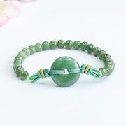 Foviel Jade Beads Peace Buckle Prosperity Bracelet