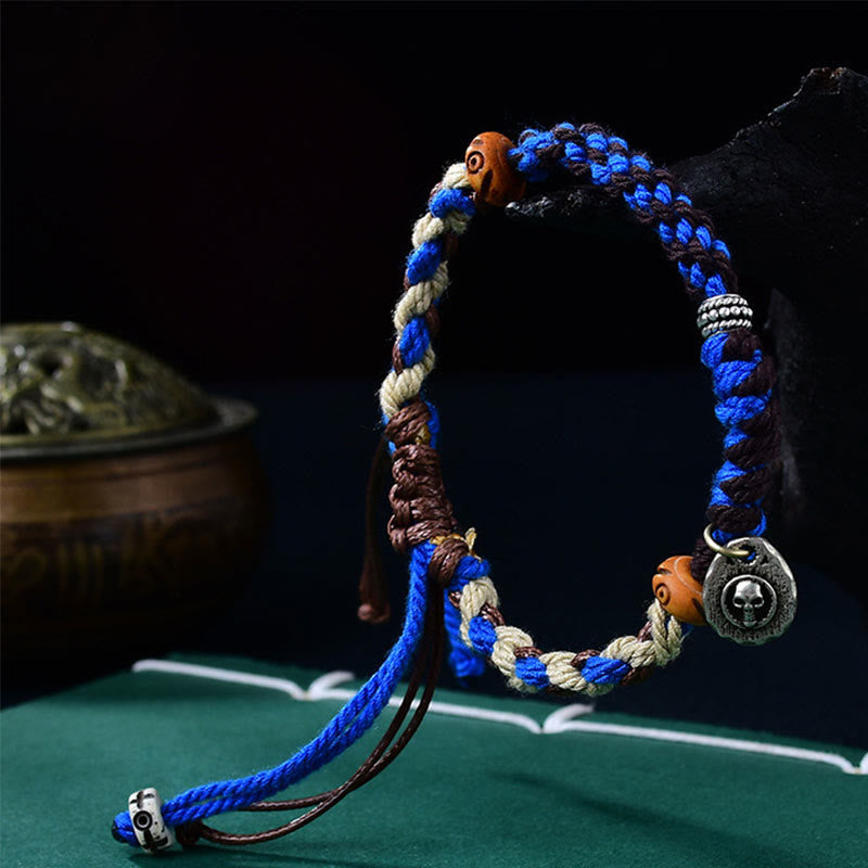 Bracelet porte-bonheur tibétain tressé à la main Foviel Garuda