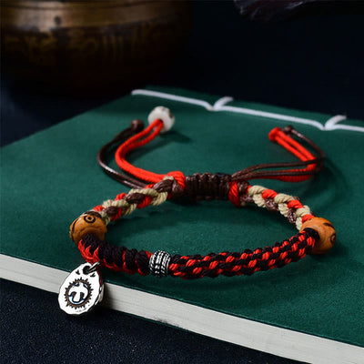 Bracelet porte-bonheur tibétain tressé à la main Foviel Garuda