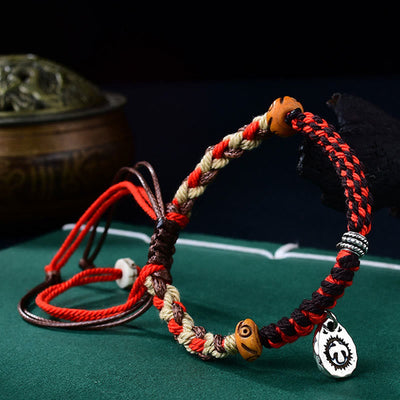 Bracelet porte-bonheur tibétain tressé à la main Foviel Garuda