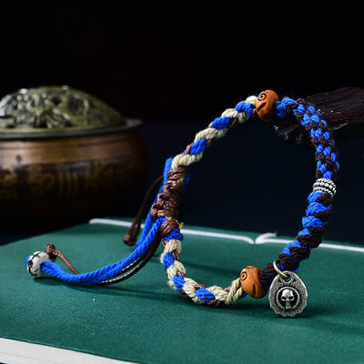 Bracelet porte-bonheur tibétain tressé à la main Foviel Garuda