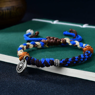 Bracelet porte-bonheur tibétain tressé à la main Foviel Garuda