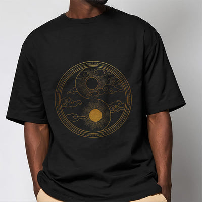 T-shirt Foviel Yin Yang Soleil Nuages de bon augure