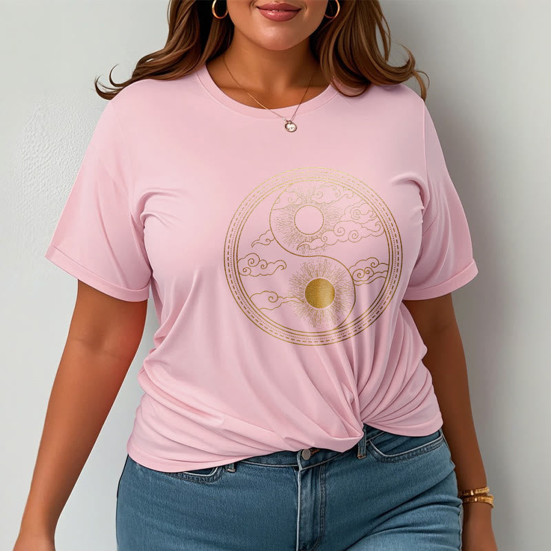 T-shirt Foviel Yin Yang Soleil Nuages de bon augure