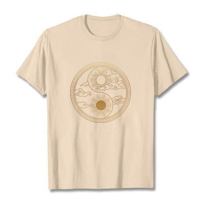 T-shirt Foviel Yin Yang Soleil Nuages de bon augure