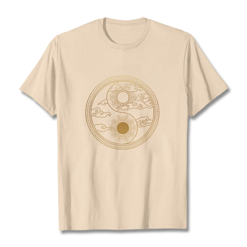 T-shirt Foviel Yin Yang Soleil Nuages de bon augure