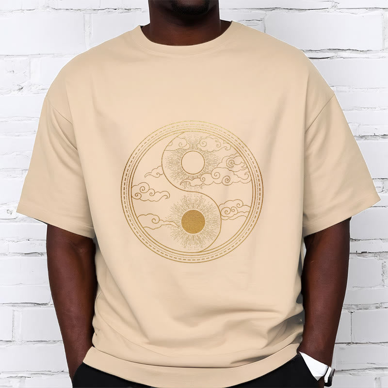 T-shirt Foviel Yin Yang Soleil Nuages de bon augure