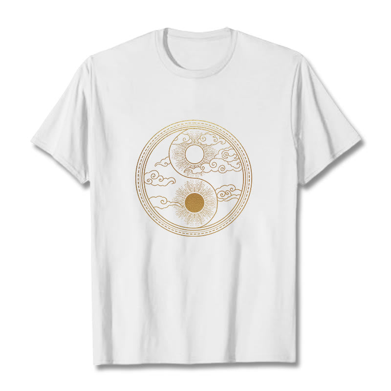 T-shirt Foviel Yin Yang Soleil Nuages de bon augure