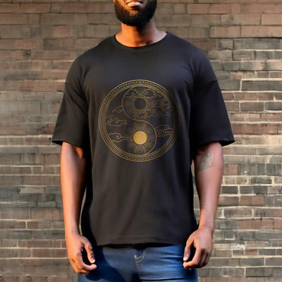 T-shirt Foviel Yin Yang Soleil Nuages de bon augure