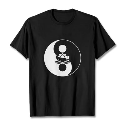 Foviel Yin Yang Lotus Blume Tee T-Shirt