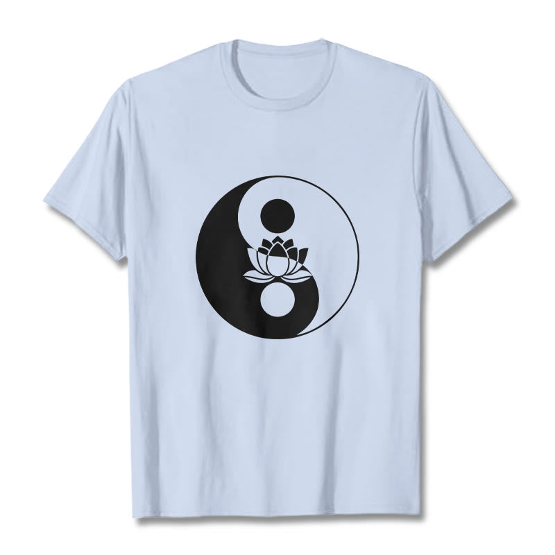 Foviel Yin Yang Lotus Blume Tee T-Shirt
